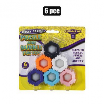 SENSORY BUBBLE SLIDE PUZZLE 6pc
