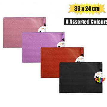 PENCIL CASE-FILE POCKET SATIN 33.5x24cm
