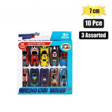 DIE CAST SET 10PCS RACERS 7cm EACH