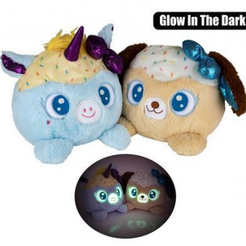 PLUSH BALL GLOW IN DARK UNICORN-DOG 18cm