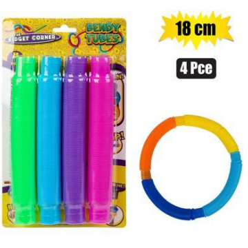 SENSORY TUBE PLASTIC 4PC 18.5cm